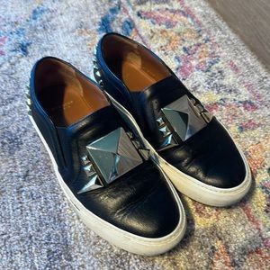 Givenchy sneakers size 35 black with gold studs detail on front top & back heel